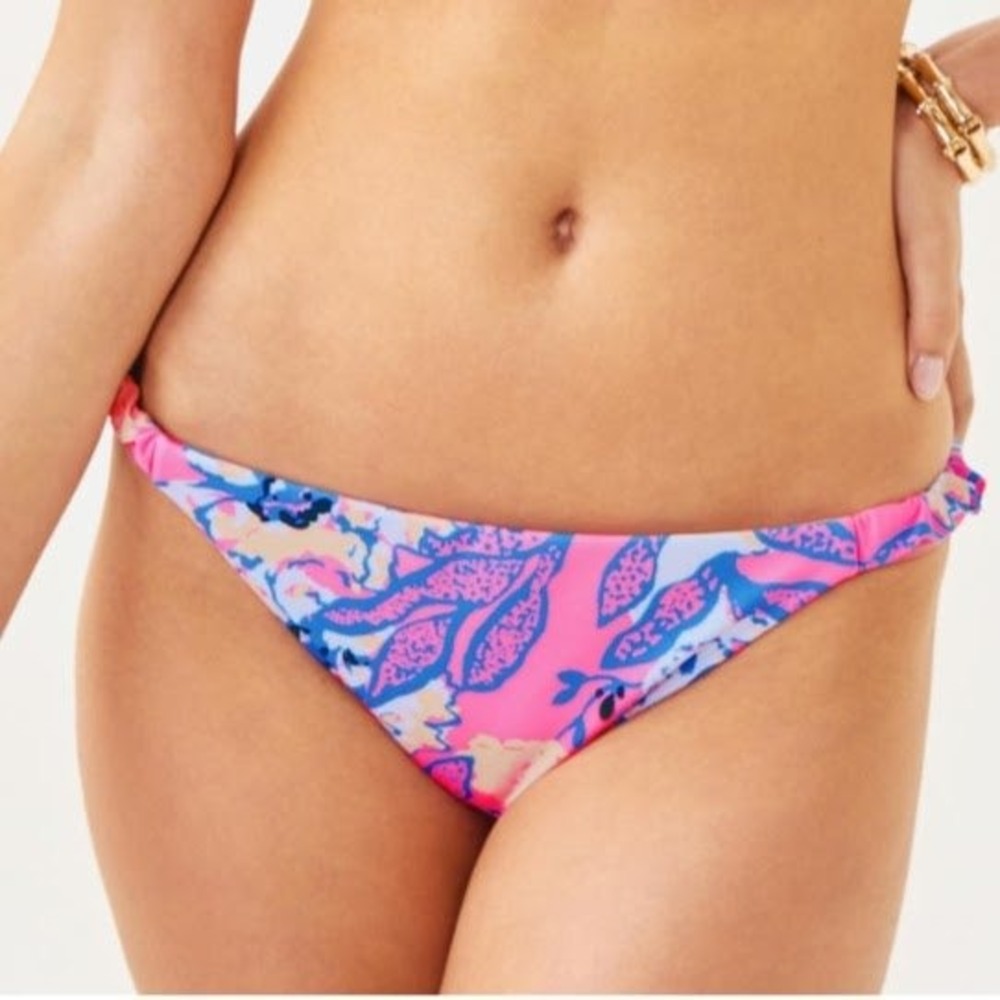 Lilly Pulitzer Women's 14 Mal Bikini Bottom‎ Pink Totally Koalafied Floral NEW